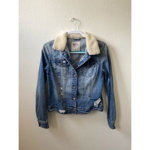 Denim Jacket with Sherpa collar